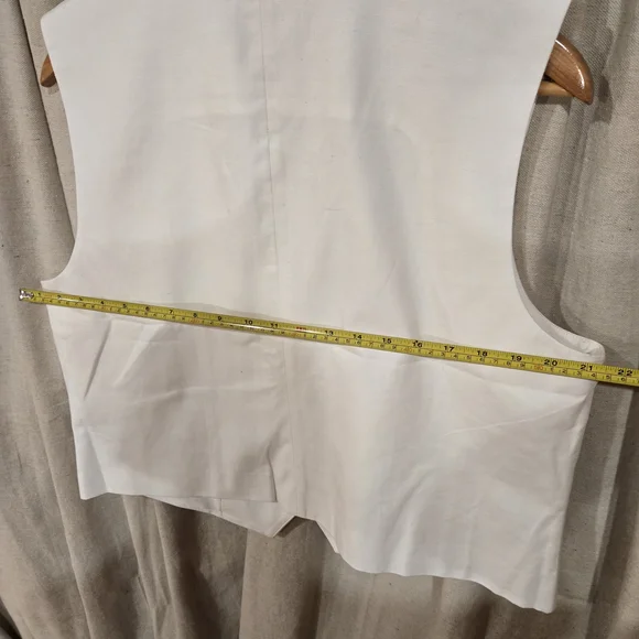 LOFT White Button-Down Vest NWT - Picture 5 of 6